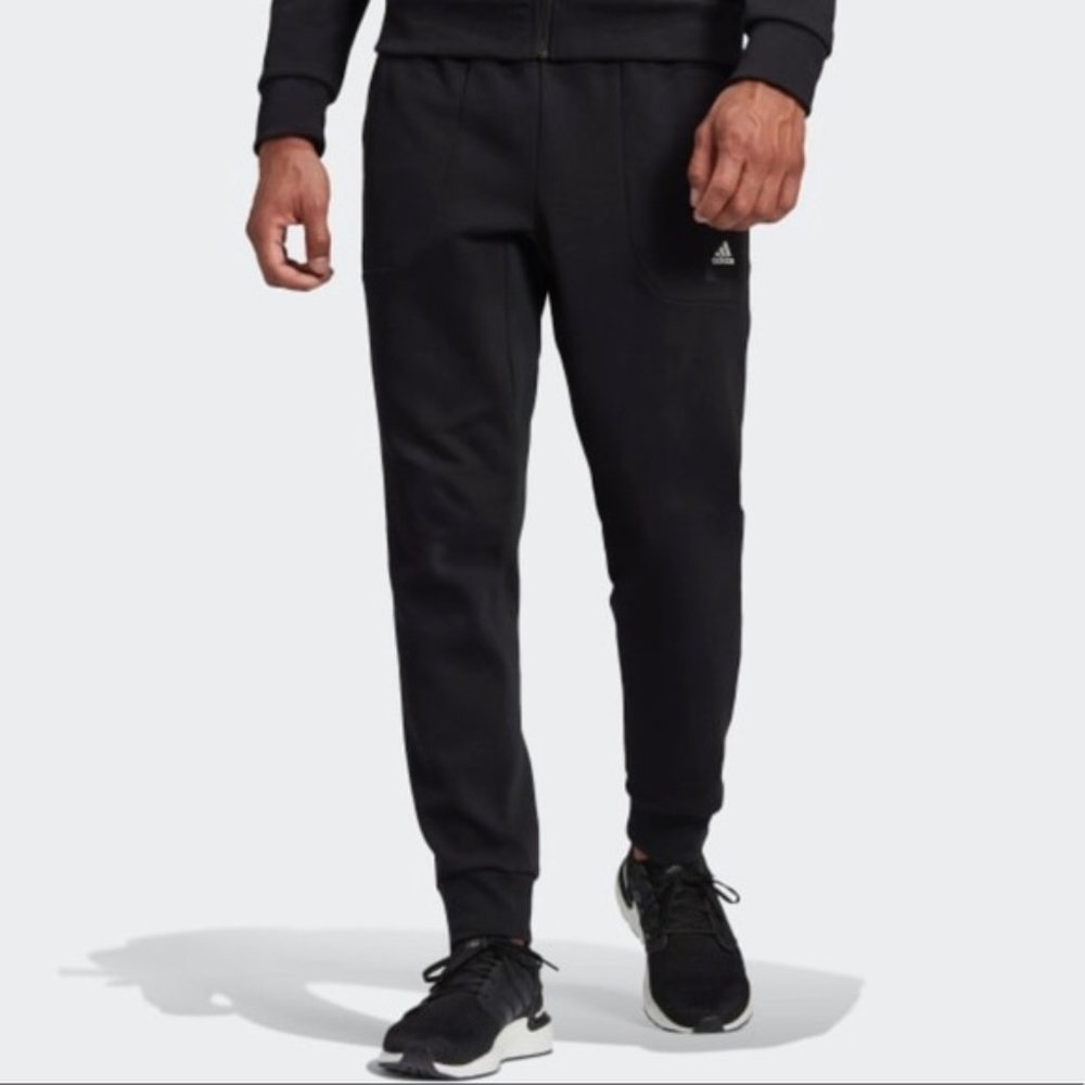 NWOT Adidas Charcoal Running Tapered Sweatpants XL